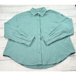 Madewell Women’s Flannel Kempton Button Up Shirt 100% Cotton Faded Shale Size M